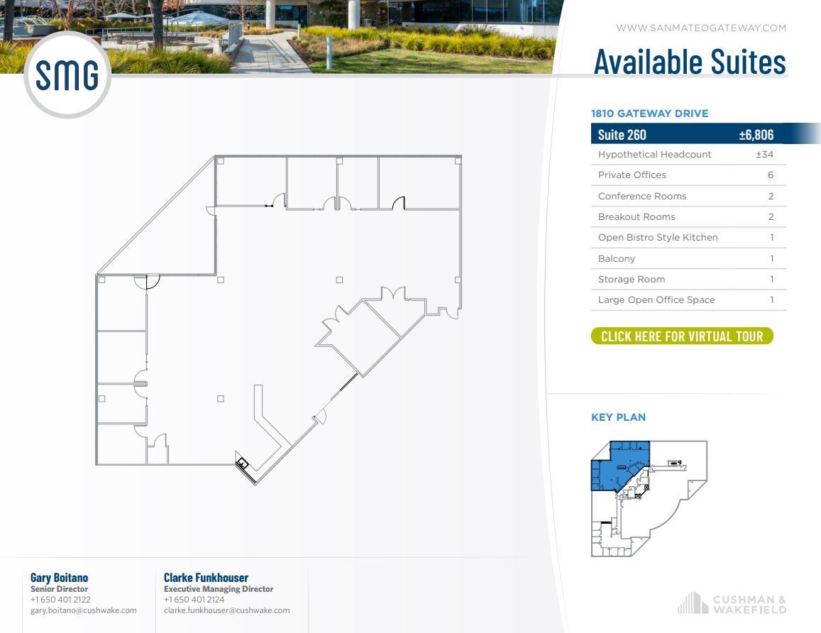 1800 Gateway Dr, San Mateo, CA for lease Floor Plan- Image 1 of 16