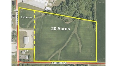 535 S Simmons St, Stockton, IL - AERIAL map view
