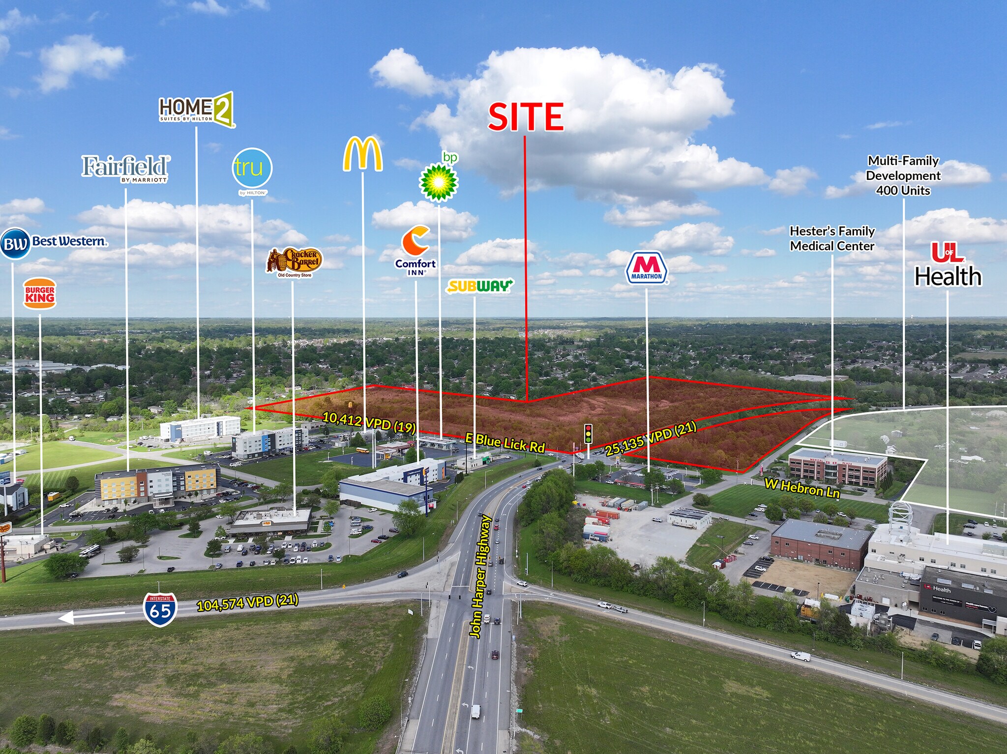 John Harper Highway, Louisville, KY for sale Aerial- Image 1 of 8