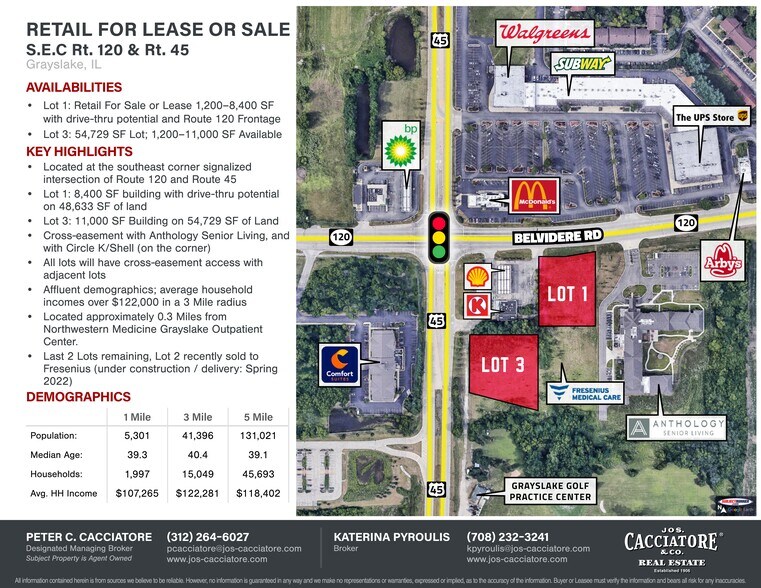 SEC Route 120 & US Highway 45, Grayslake, IL à louer - Plan de site - Image 1 de 1