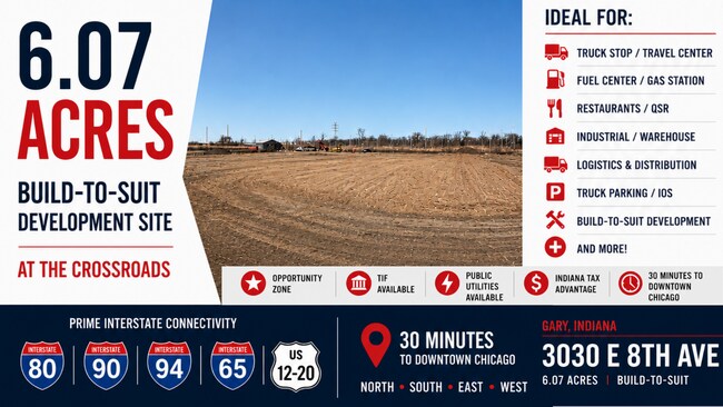 Plus de détails pour 3030 8th ave, Gary, IN - Terrain à louer