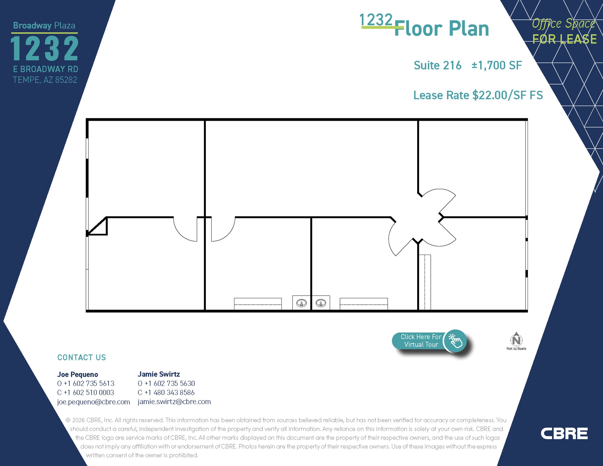 1232 E Broadway Rd, Tempe, AZ à louer Plan d’étage- Image 1 de 16