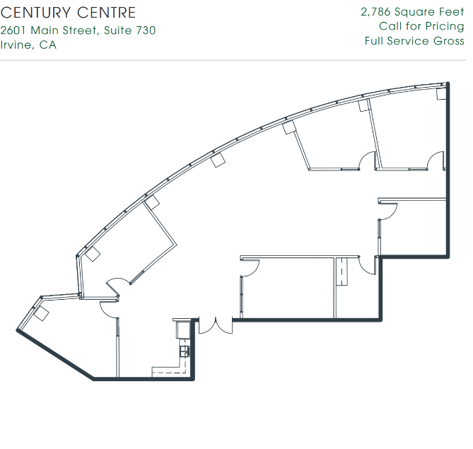 2601-2603 Main St, Irvine, CA à louer Plan d  tage- Image 1 de 1