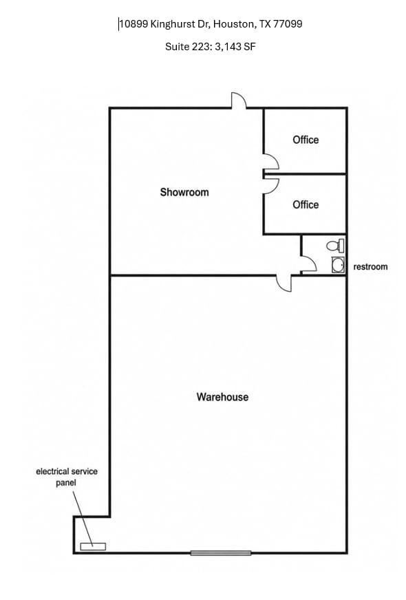 10899 Kinghurst Dr, Houston, TX for lease Floor Plan- Image 1 of 1