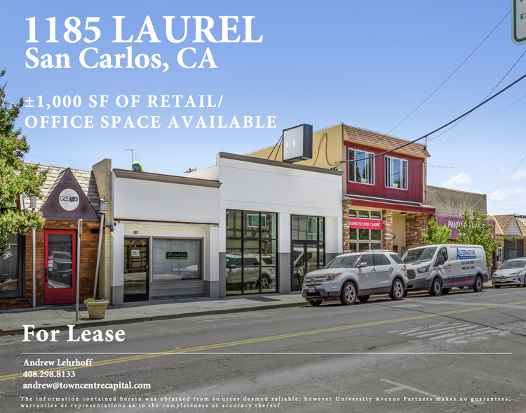 1185 Laurel St, San Carlos, CA à louer - Photo du bâtiment - Image 1 de 18