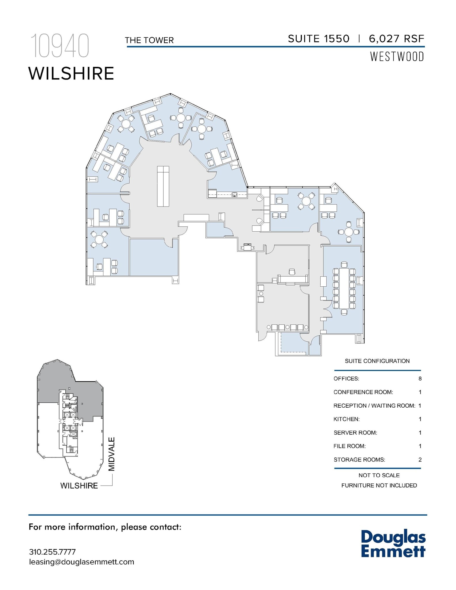 10940 Wilshire Blvd, Los Angeles, CA à louer Plan d’étage- Image 1 de 1
