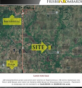 More details for 400130 W 2650 Road, Bartlesville, OK - Land for Sale