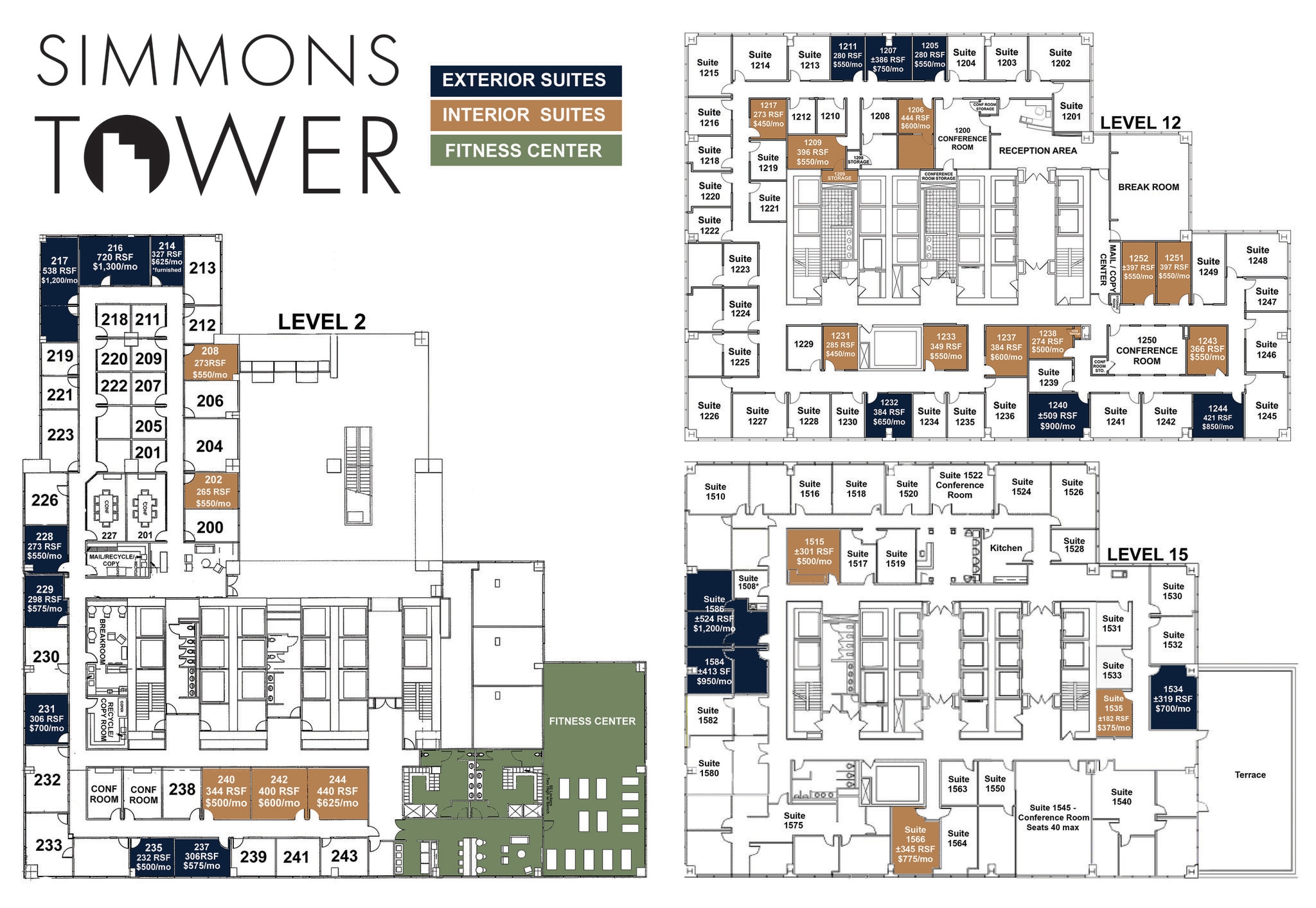 425 W Capitol Ave, Little Rock, AR à louer Plan d’étage- Image 1 de 10