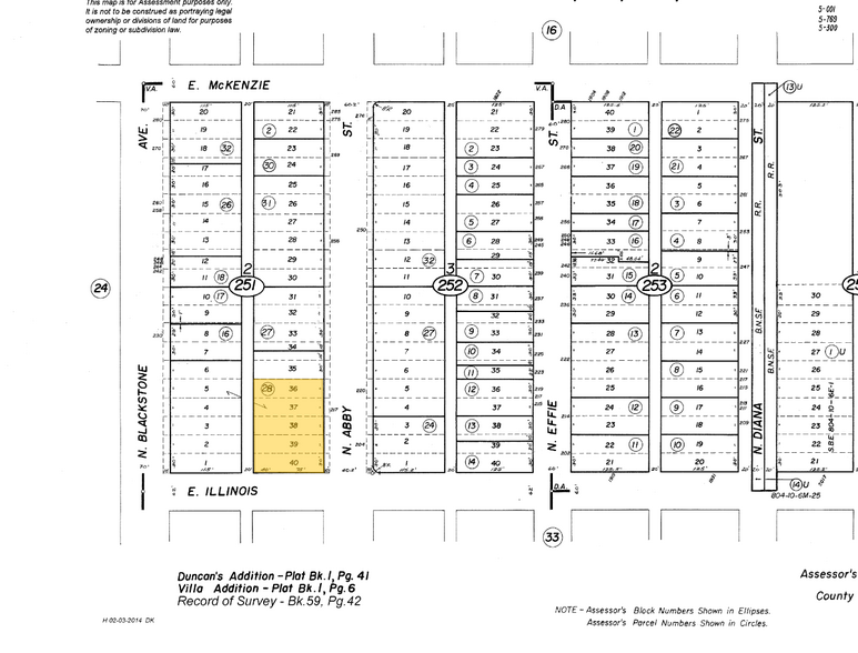 217 N Abby St, Fresno, CA à vendre - Plan cadastral - Image 3 de 3