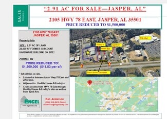 Plus de détails pour Hwy 78 East, Jasper, AL - Terrain à vendre