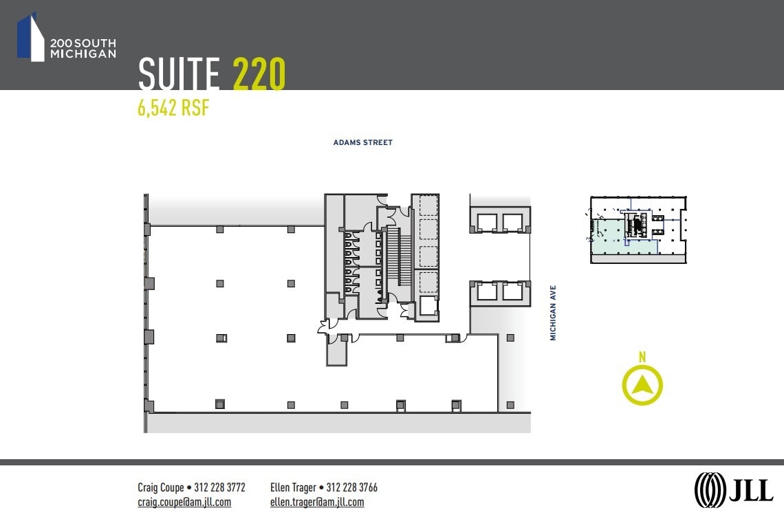 200 S Michigan Ave, Chicago, IL à louer Plan d’étage- Image 1 de 1
