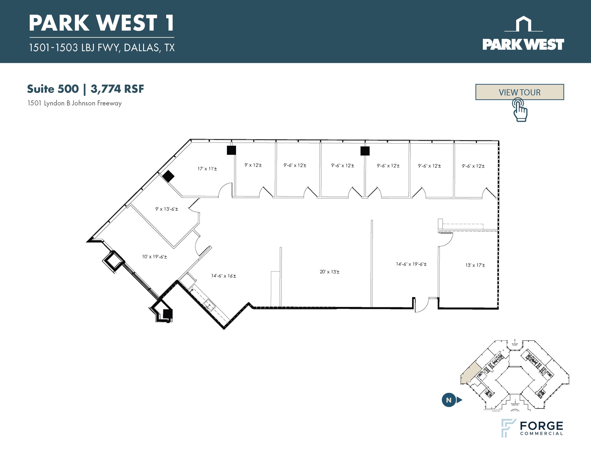 1501-1507 Lyndon B Johnson Fwy, Dallas, TX à louer Plan d’étage- Image 1 de 2