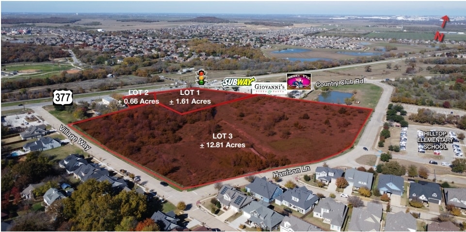 NEC US 377 & Village Way, Argyle, TX à vendre - Aérien - Image 2 de 2