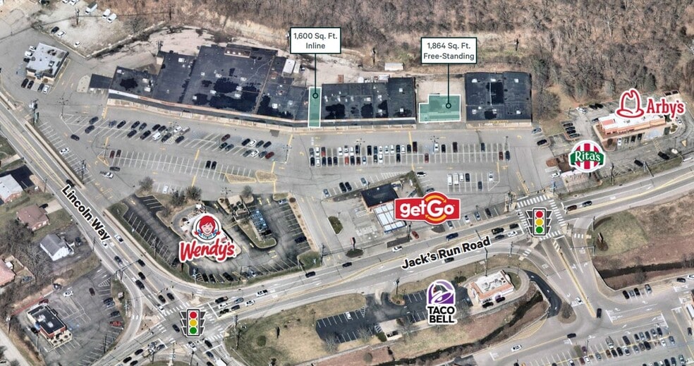 1985 Lincoln Way, McKeesport, PA for lease - Aerial - Image 3 of 5