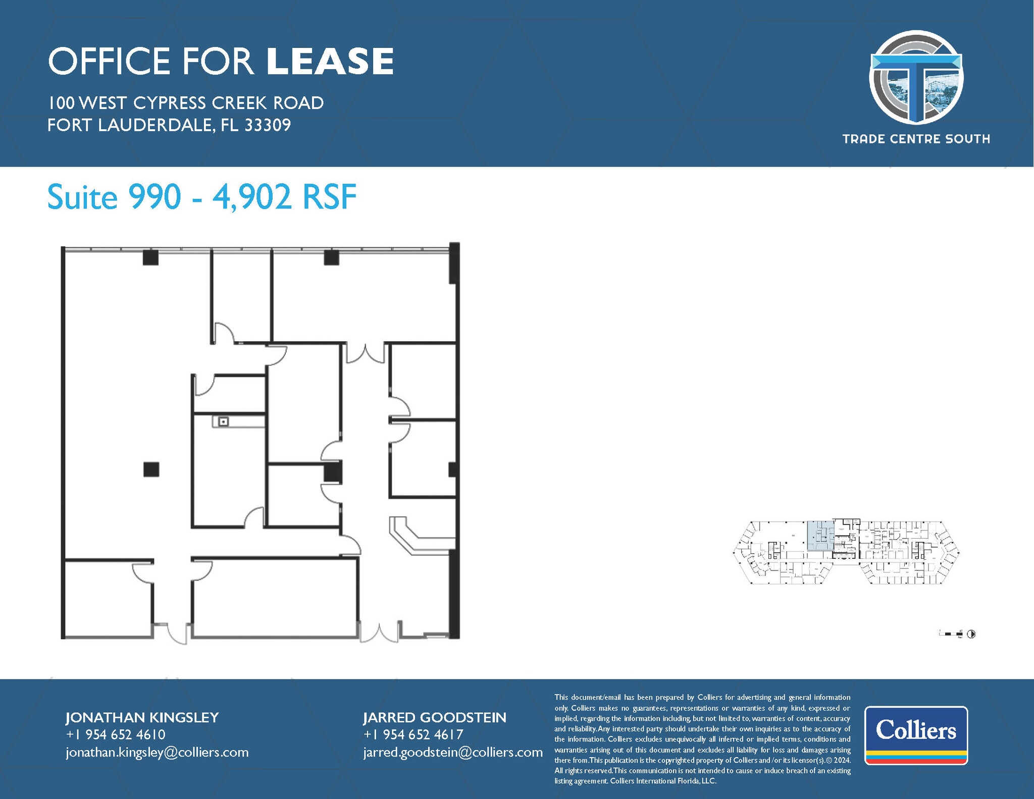 100 W Cypress Creek Rd, Fort Lauderdale, FL for lease Floor Plan- Image 1 of 1