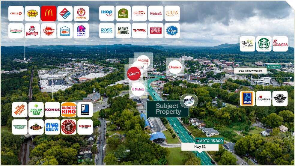 1140 N Broad St NE, Rome, GA à vendre - Aérien - Image 2 de 2