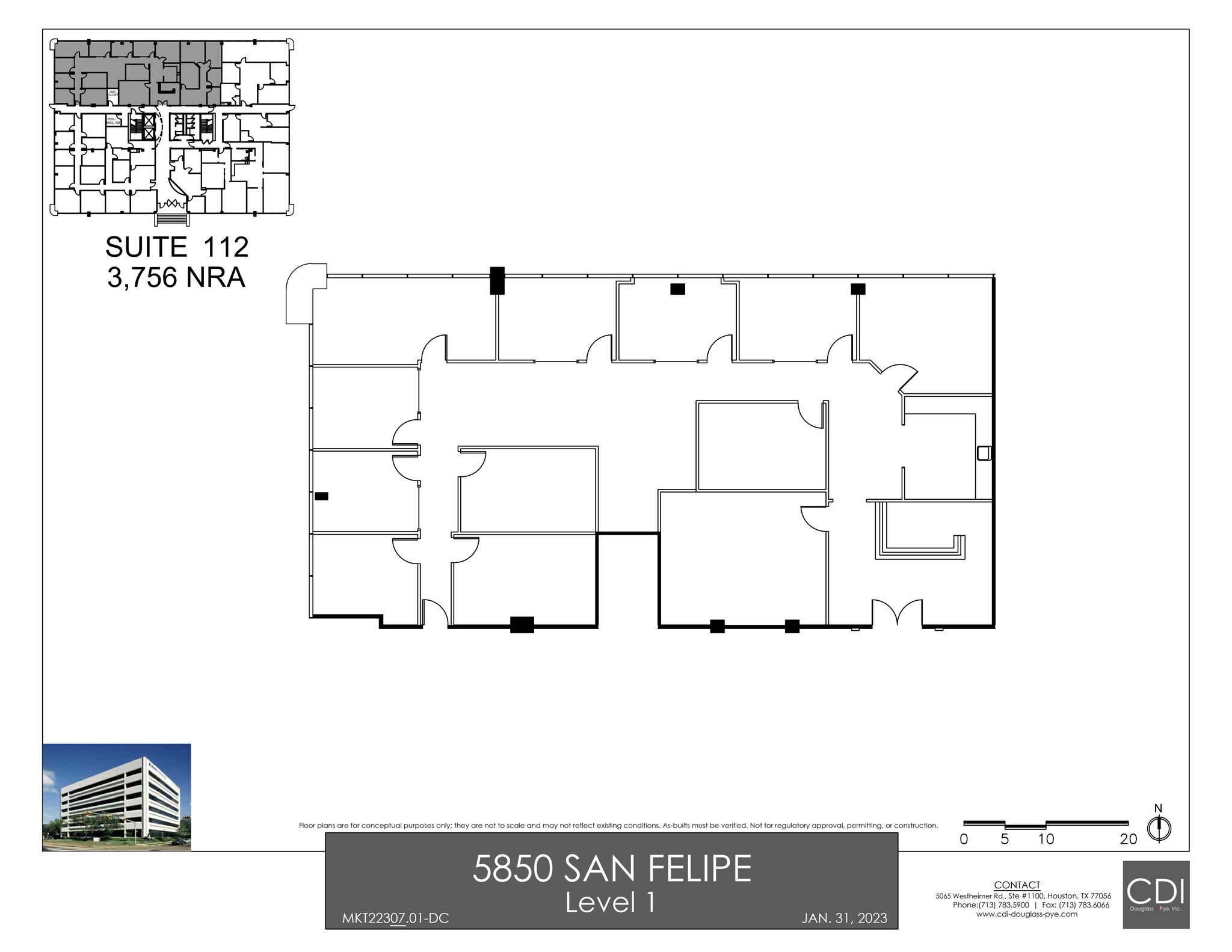 5850 San Felipe St, Houston, TX à louer Plan de site- Image 1 de 1