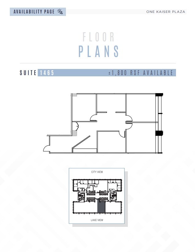 1 Kaiser Plz, Oakland, CA à louer Plan d’étage- Image 1 de 1