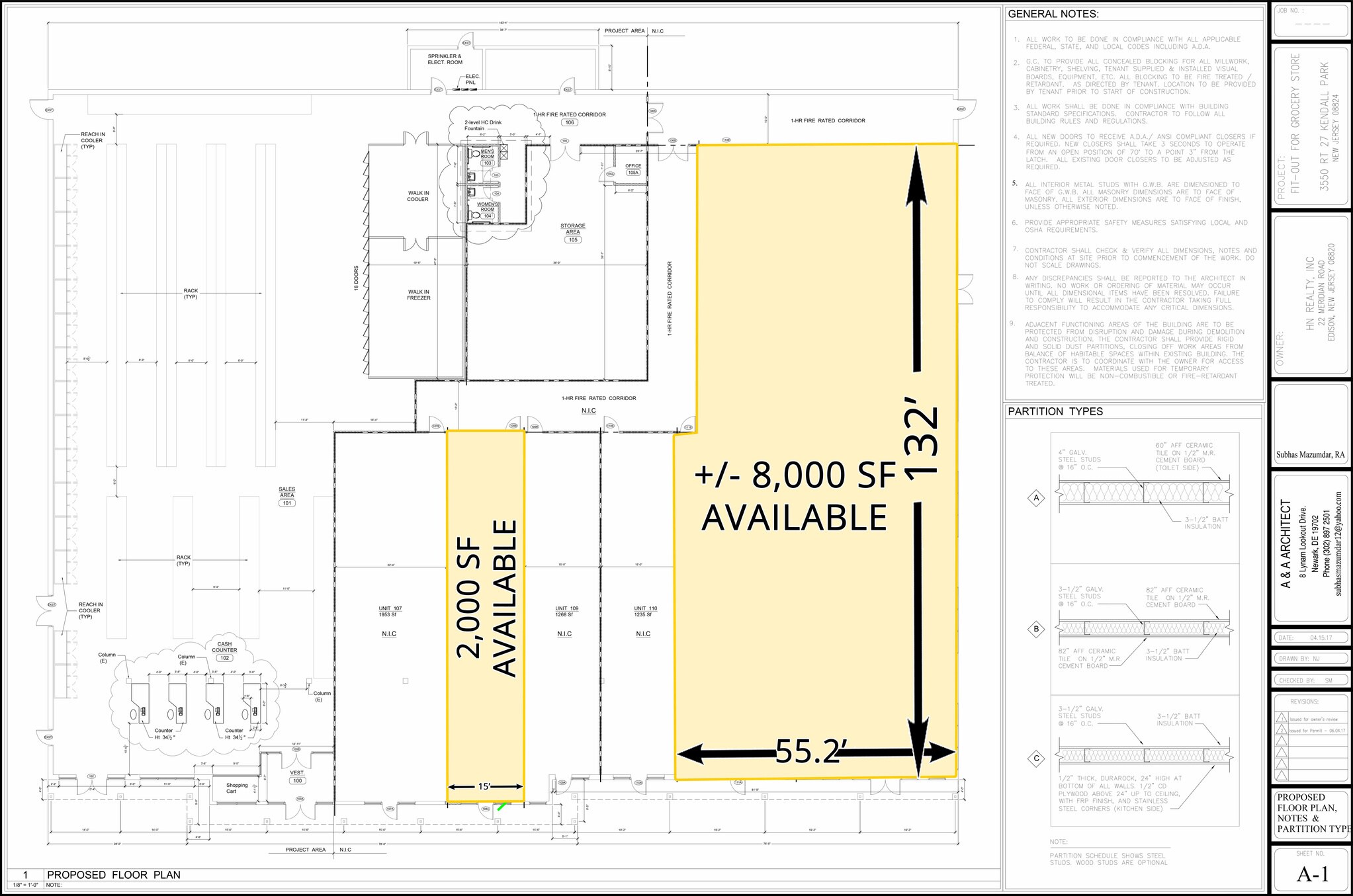 3550 Rt 27, Kendall Park, NJ à louer Plan d’étage- Image 1 de 2