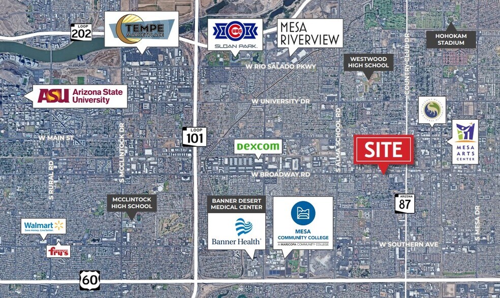 639 W Broadway Rd, Mesa, AZ à louer - Aérien - Image 3 de 3