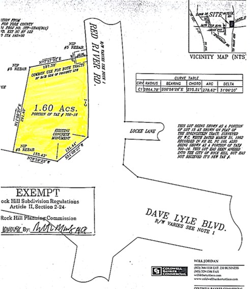 895 Red River Rd, Rock Hill, SC à vendre - Plan cadastral - Image 3 de 10