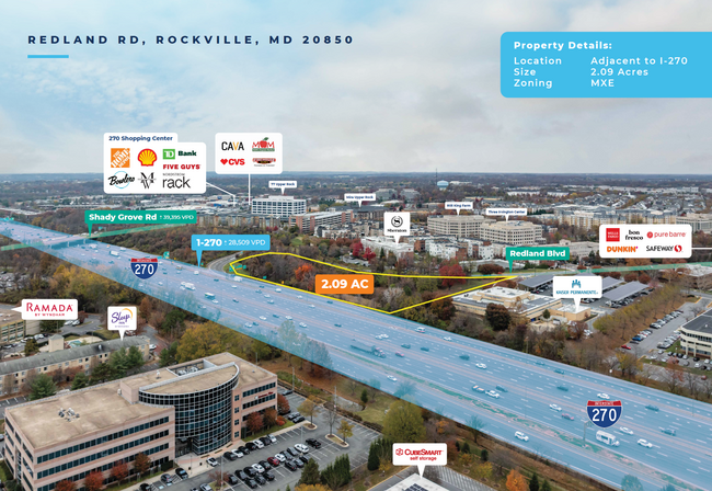 Plus de détails pour Redland Rd, Rockville, MD - Terrain à vendre