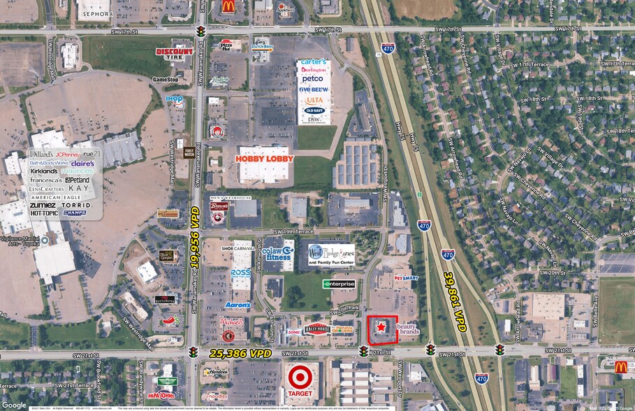 5826 SW 21st St, Topeka, KS for lease - Aerial - Image 2 of 3