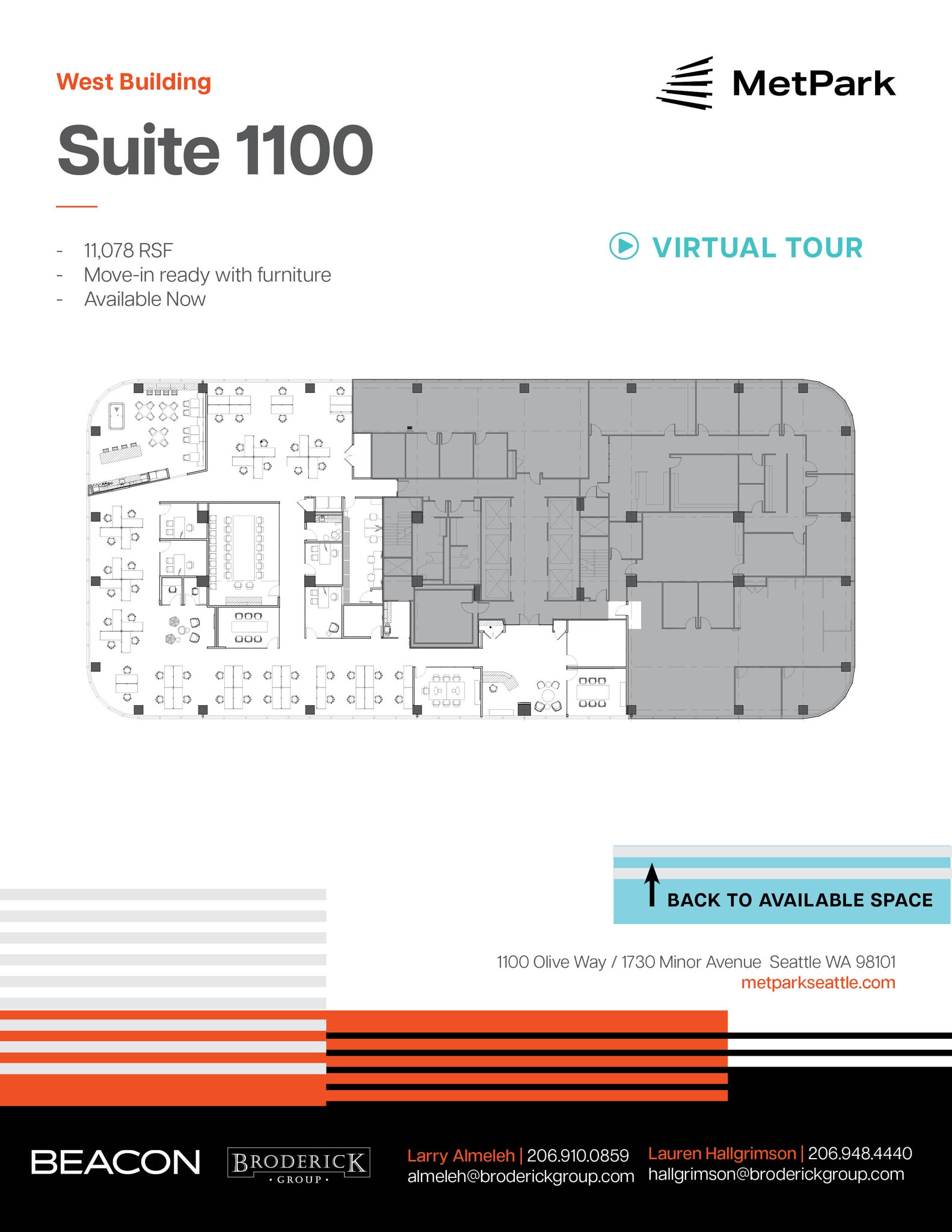 1100 Olive Way, Seattle, WA à louer Plan d’étage- Image 1 de 1