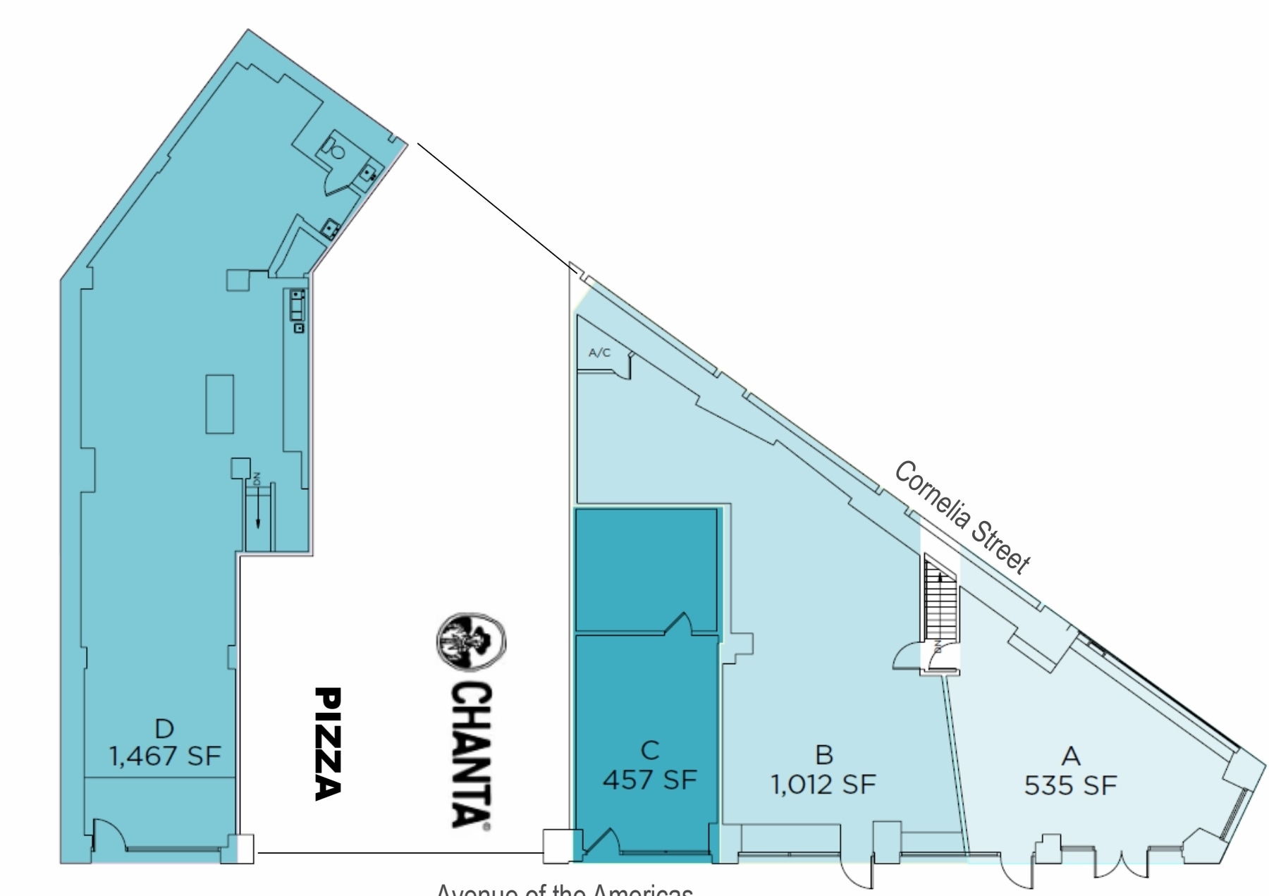 333-339 Avenue of the Americas, New York, NY for lease Floor Plan- Image 1 of 2