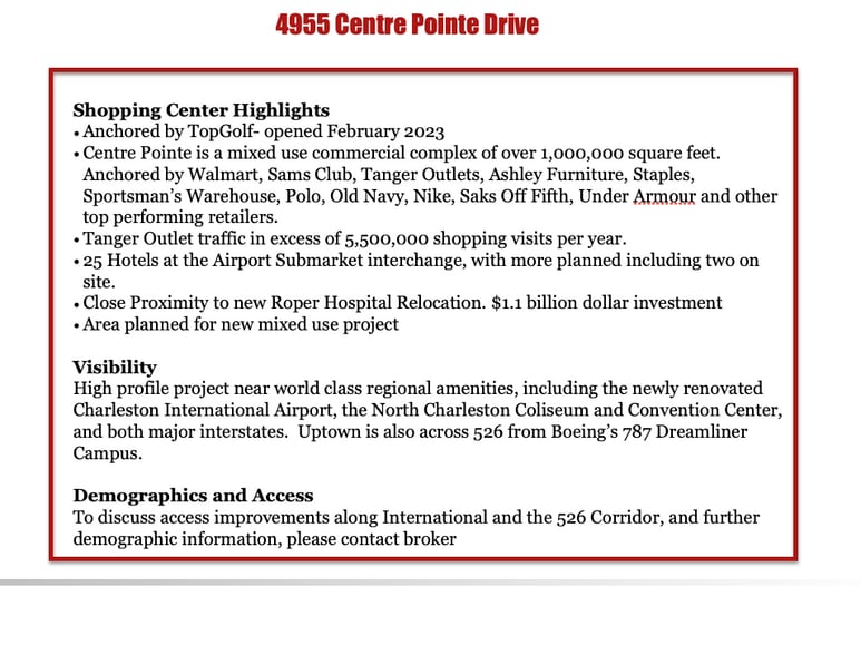 4955 Centre Point Dr, Charleston, SC à louer - Photo du bâtiment - Image 2 de 7