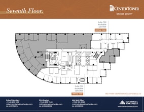 650 Town Center Dr, Costa Mesa, CA à louer Plan d’étage- Image 1 de 1