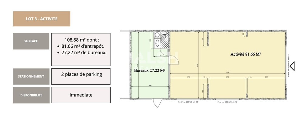 Flex in Chassieu for lease - Floor Plan - Image 2 of 2