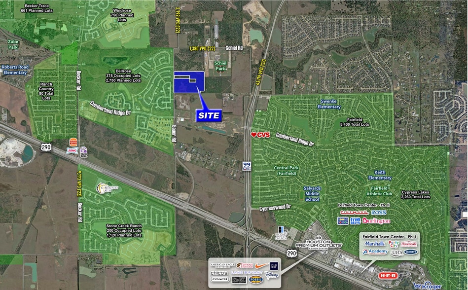 Bauer Rd, Cypress, TX for sale - Aerial - Image 2 of 3