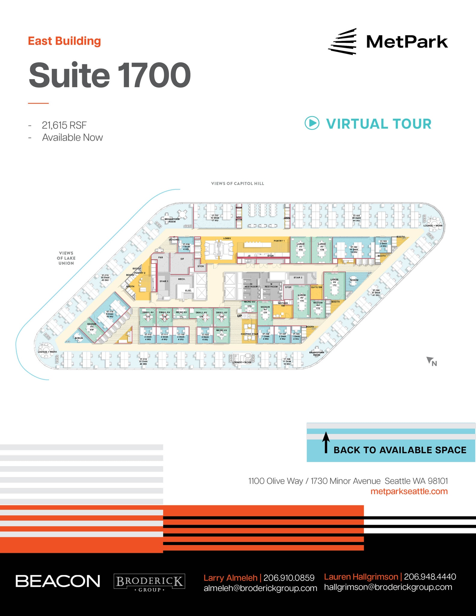 1100 Olive Way, Seattle, WA à louer Plan d’étage- Image 1 de 1