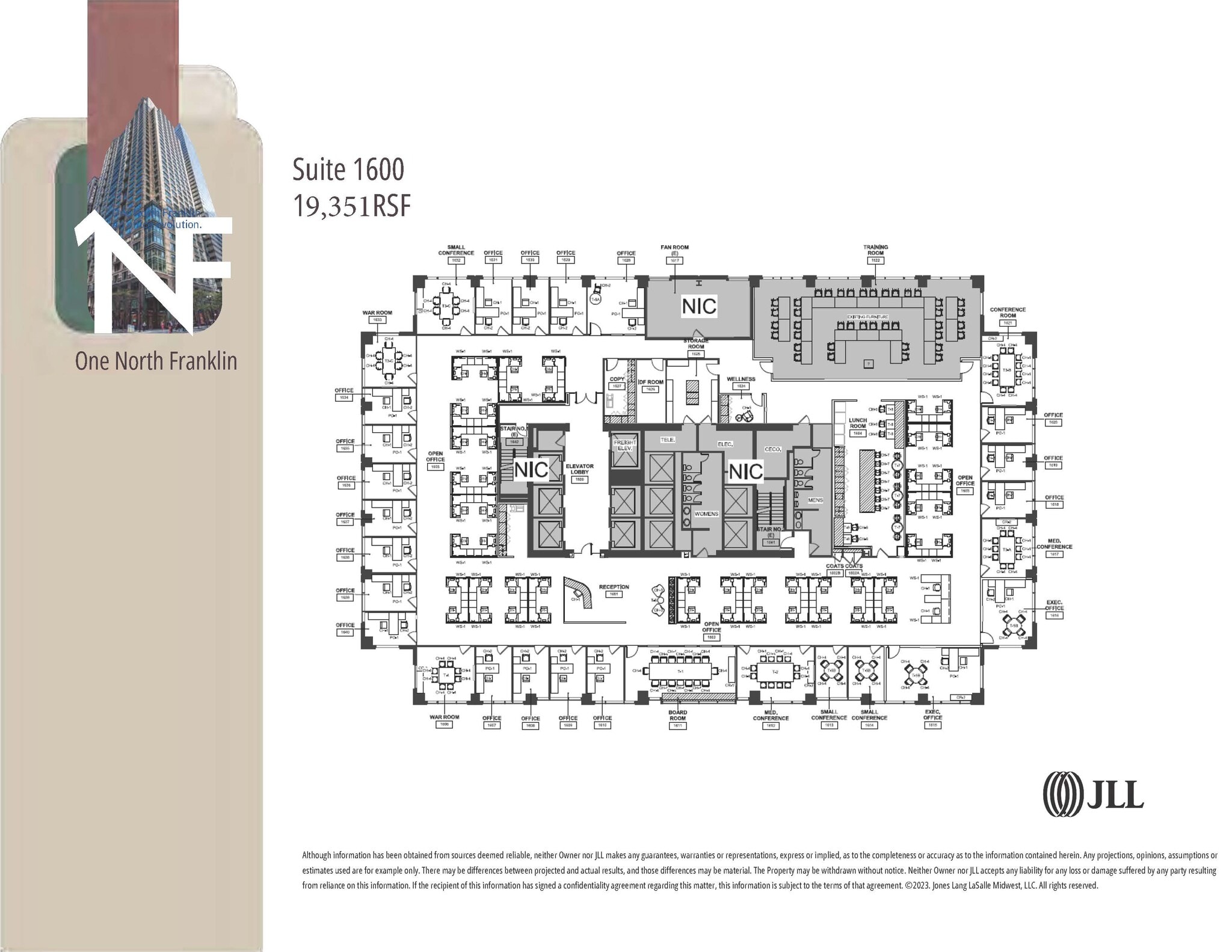 1 N Franklin St, Chicago, IL à louer Plan d’étage- Image 1 de 13