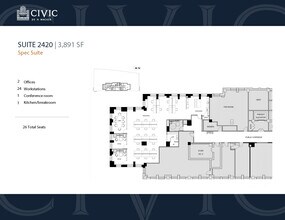 20 N Wacker Dr, Chicago, IL à louer Plan d’étage- Image 1 de 5