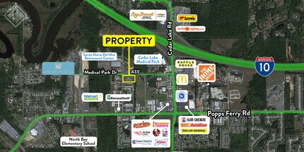 1759 Medical Park Dr, Biloxi, MS - Aérien  Vue de la carte