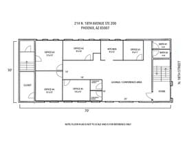 1805 W Van Buren St, Phoenix, AZ for lease Floor Plan- Image 2 of 4