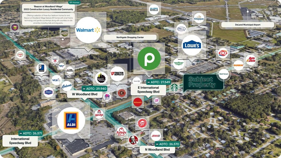 250 E International Speedway Blvd, Deland, FL à vendre - Aérien - Image 2 de 2