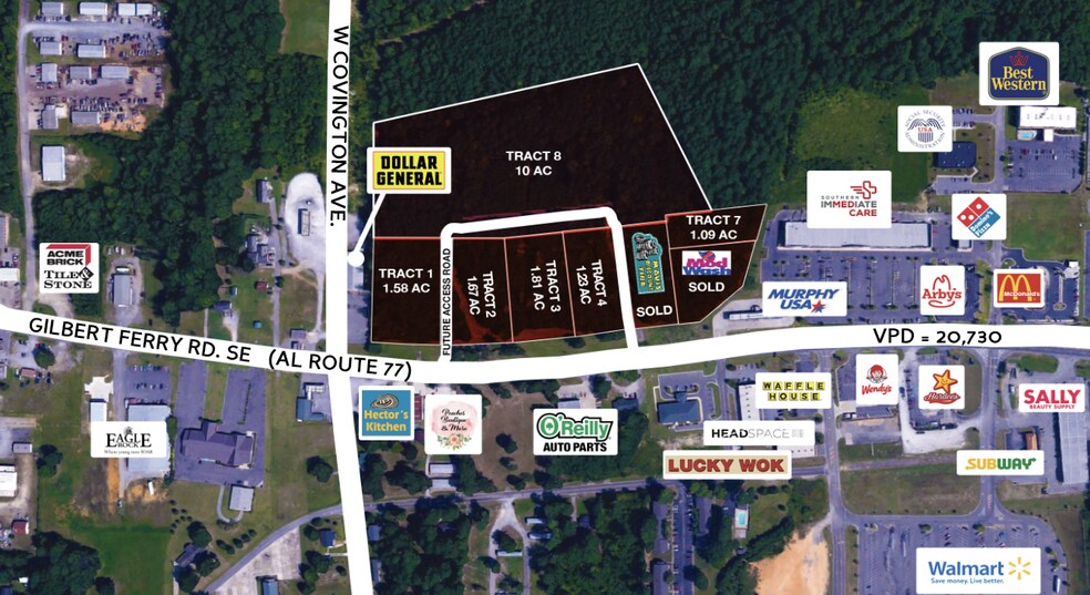 Gilbert Ferry Rd & Covington Ave, Attalla, AL à vendre - Photo du bâtiment - Image 1 de 1