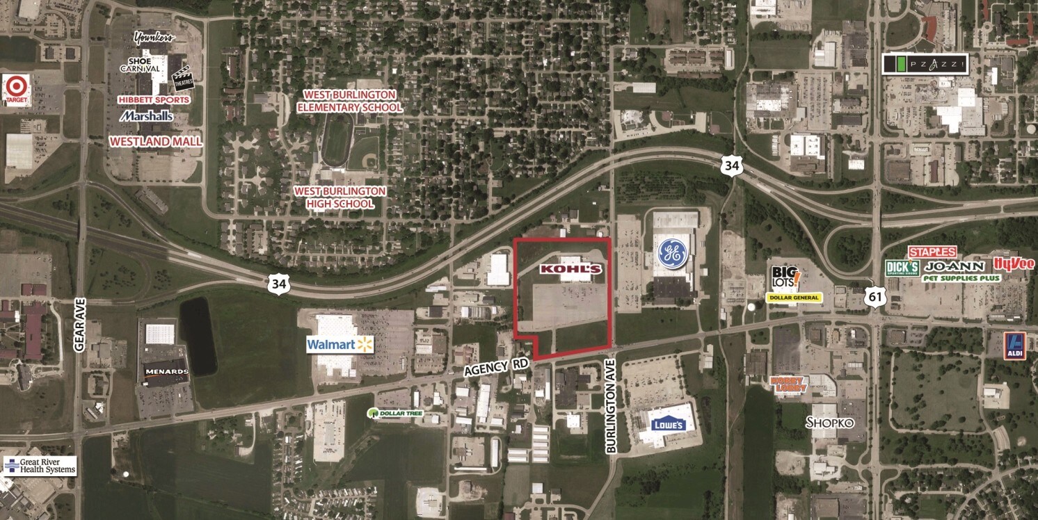 306 E Agency Rd, West Burlington, IA à louer Aérien- Image 1 de 2