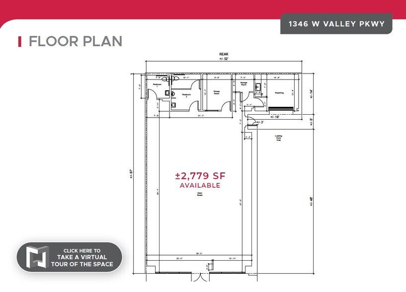 1346-1358 W Valley Pky, Escondido, CA à louer - Plan d’étage - Image 3 de 5