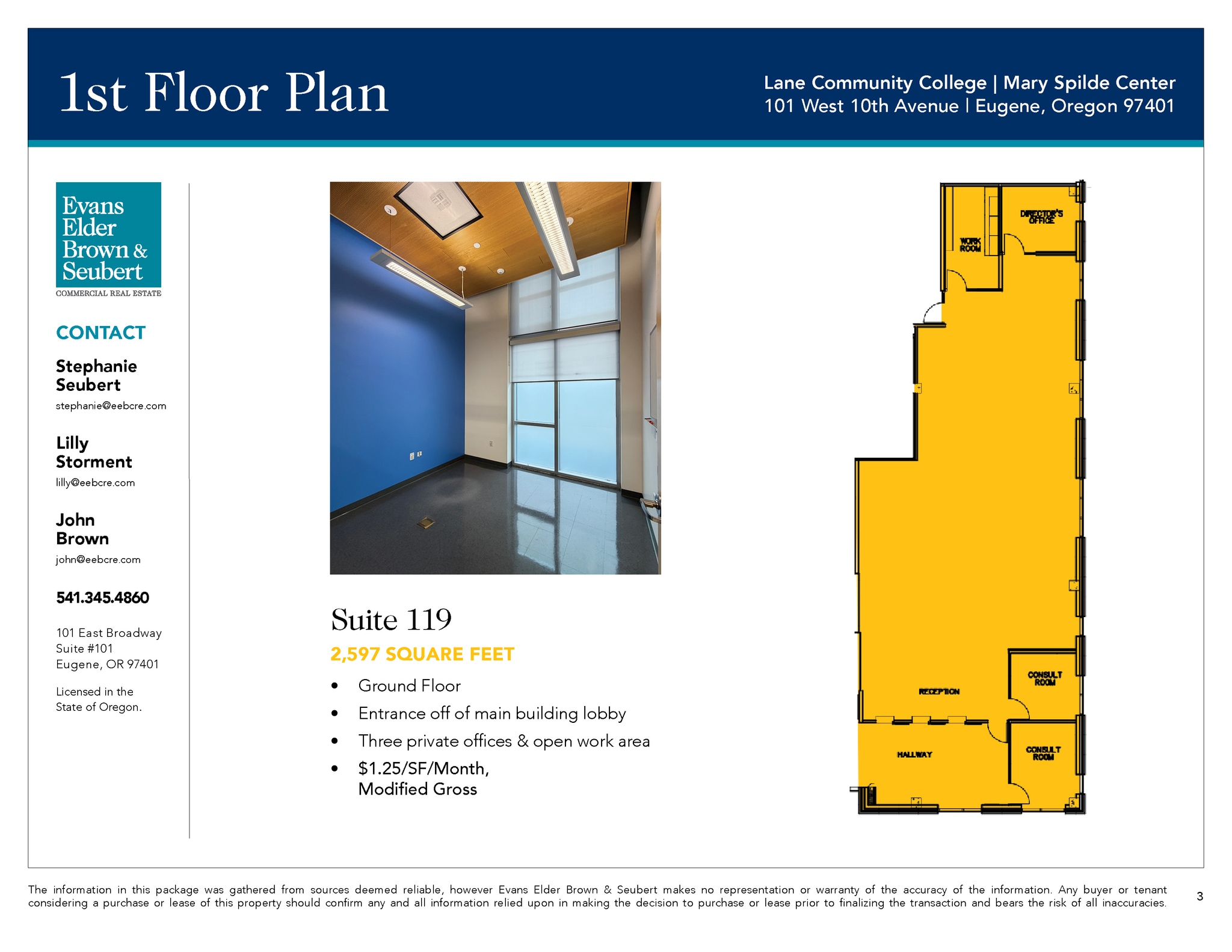 101 W 10th Ave, Eugene, OR à louer Photo intérieure- Image 1 de 2