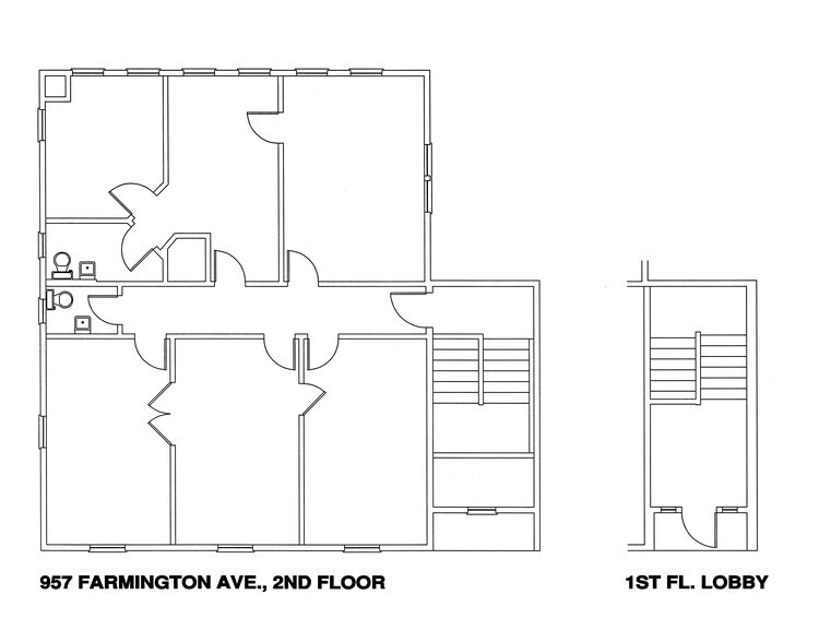 953-957 Farmington Ave, West Hartford, CT à louer - Plan d’étage - Image 2 de 3