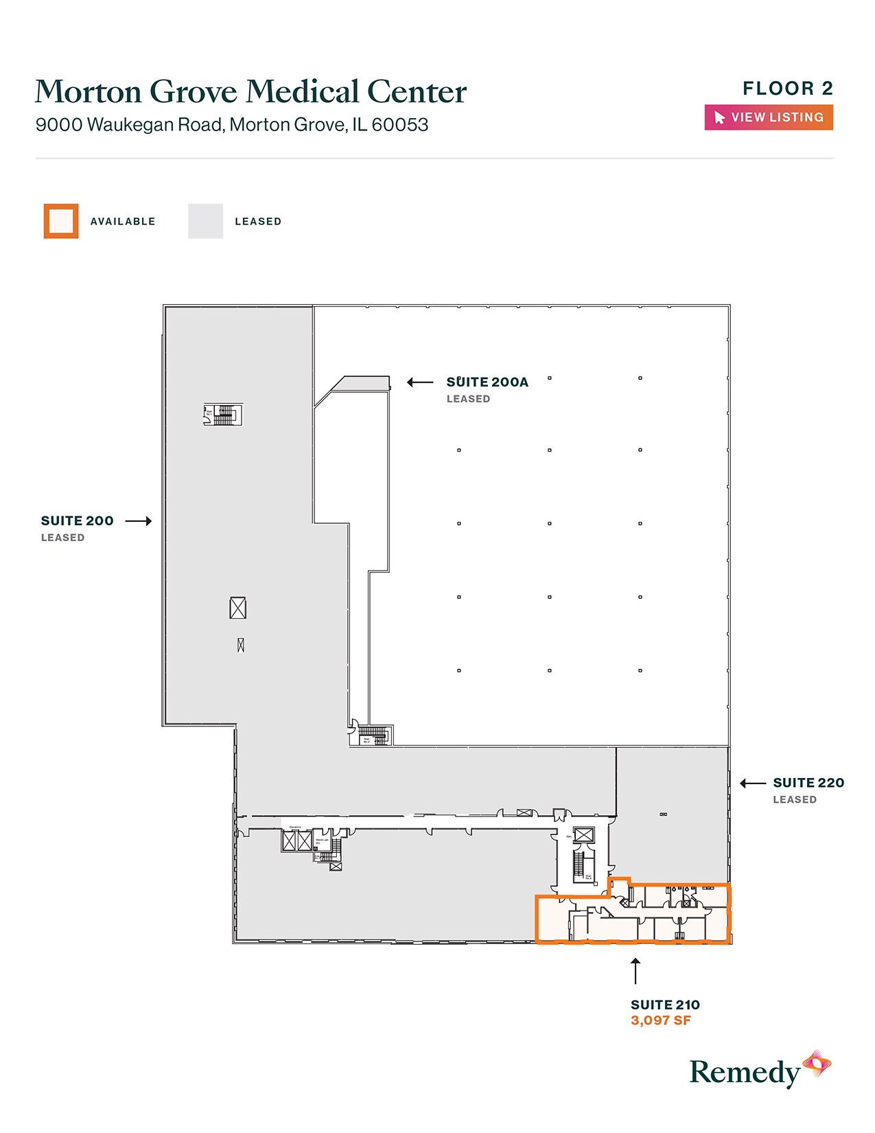 9000 Waukegan Rd, Morton Grove, IL à louer Plan d’étage- Image 1 de 1