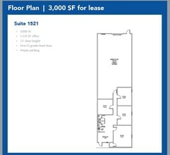 1509-1521 Central Park Dr, Hurst, TX à louer Plan d’étage- Image 1 de 1