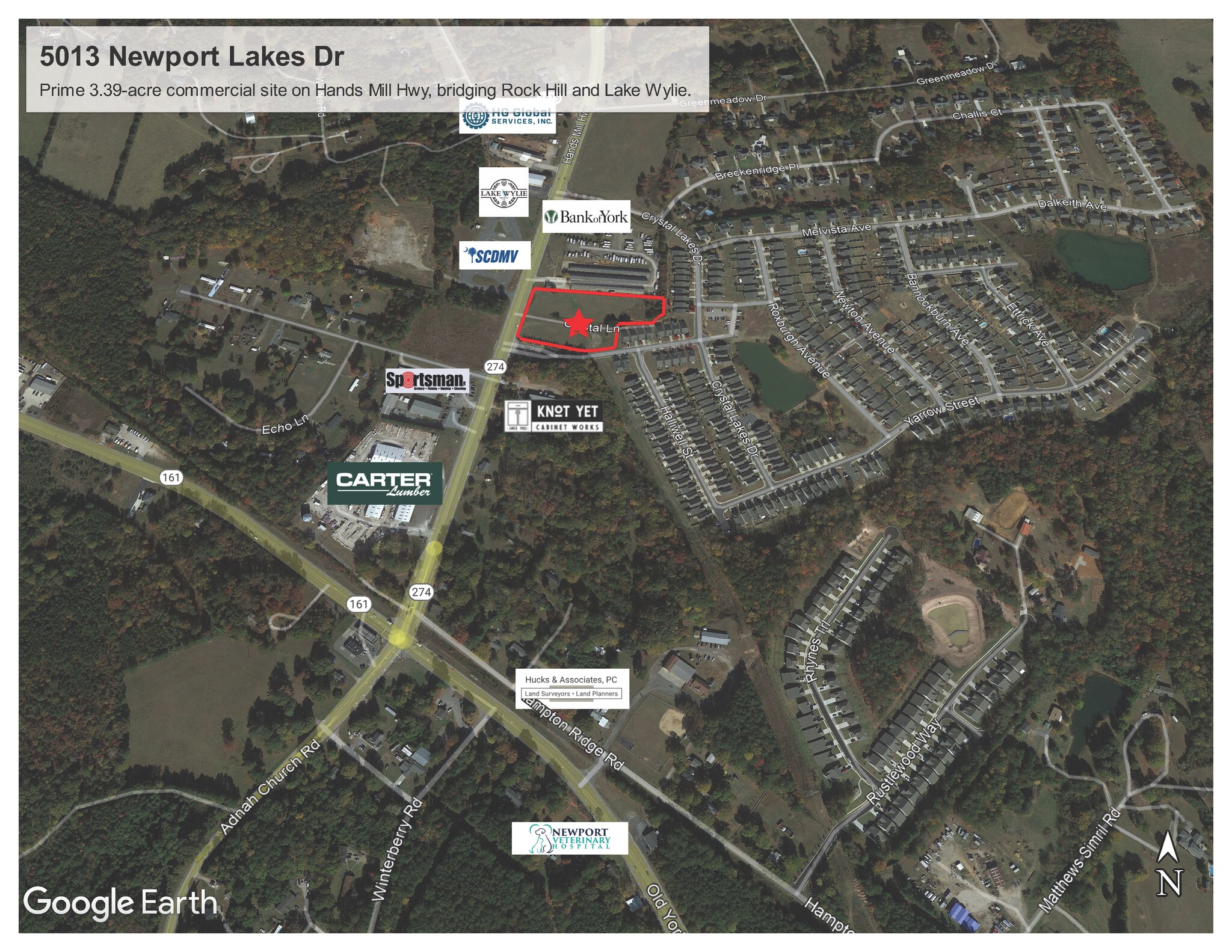 5013 Newport Lakes Drive, Rock Hill, SC à vendre Aérien- Image 1 de 7