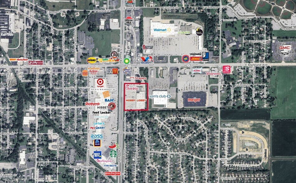 1805 E Markland Ave, Kokomo, IN à louer - Aérien - Image 2 de 6