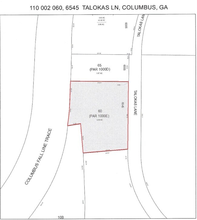 Plus de détails pour 6545 Talokas Ln, Columbus, GA - Terrain à vendre