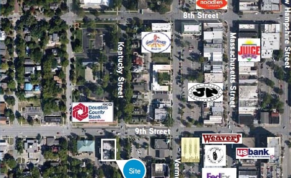 901 Kentucky St, Lawrence, KS à louer - Aérien - Image 2 de 2